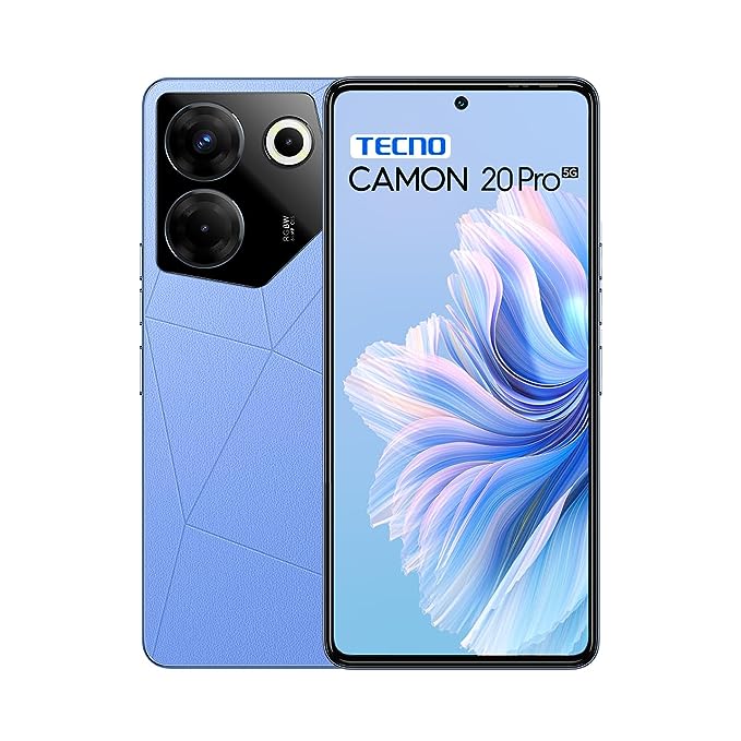 MOBILE  PHONE TECNO Camon 20 (Serenity Blue, 8GB RAM,256GB Storage)|16GB Expandable RAM | 64MP RGBW Rear Camera|6.67 FHD+ Big AMOLED with in-Display Fingerprint Sensor