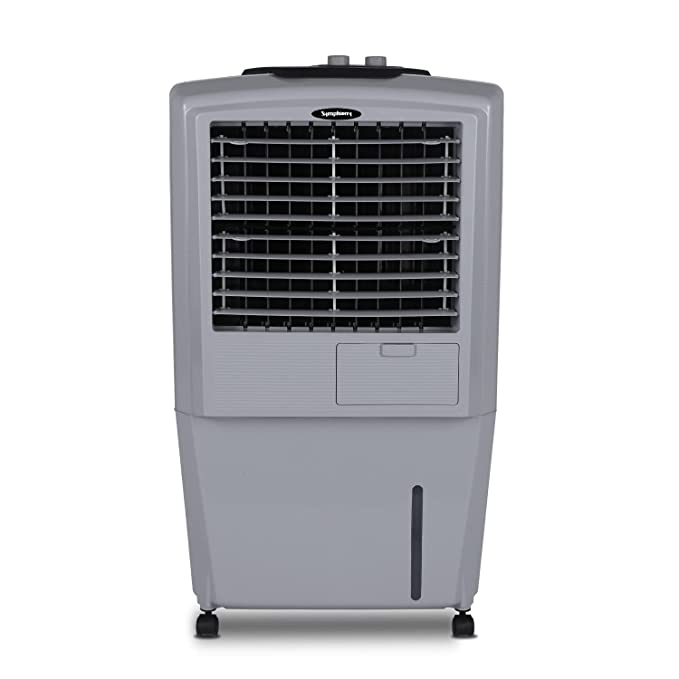 Symphony HiFlo 27 Personal Air Cooler For Home with Powerful Blower, Honeycomb Pad, i-Pure Technology and Low Power Consumption (27L, Gray)