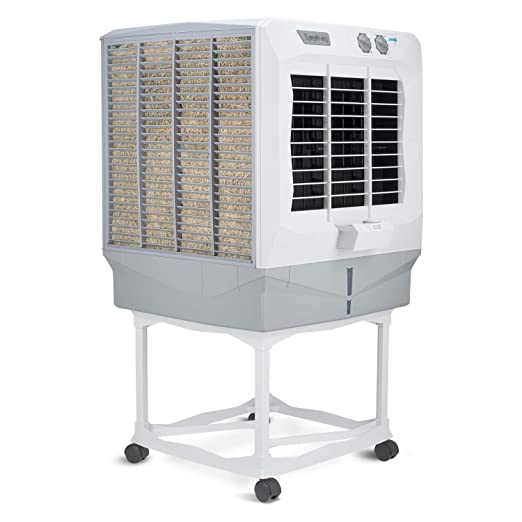 Symphony JUMBO 65 DB Desert Air Cooler 61-litres, with Trolley, Powerful Double Blower, Fully Closable Louvers, 3-Side Cooling Pads (Grey)