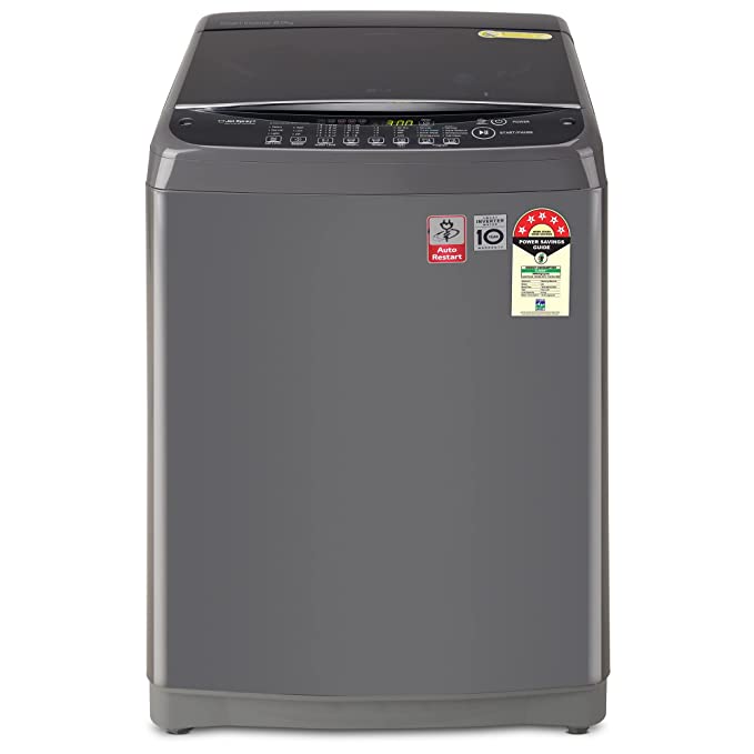 LG 8 Kg 5 Star Inverter Fully-Automatic Top Loading Washing Machine ( Middle Black, Jet Spray+)